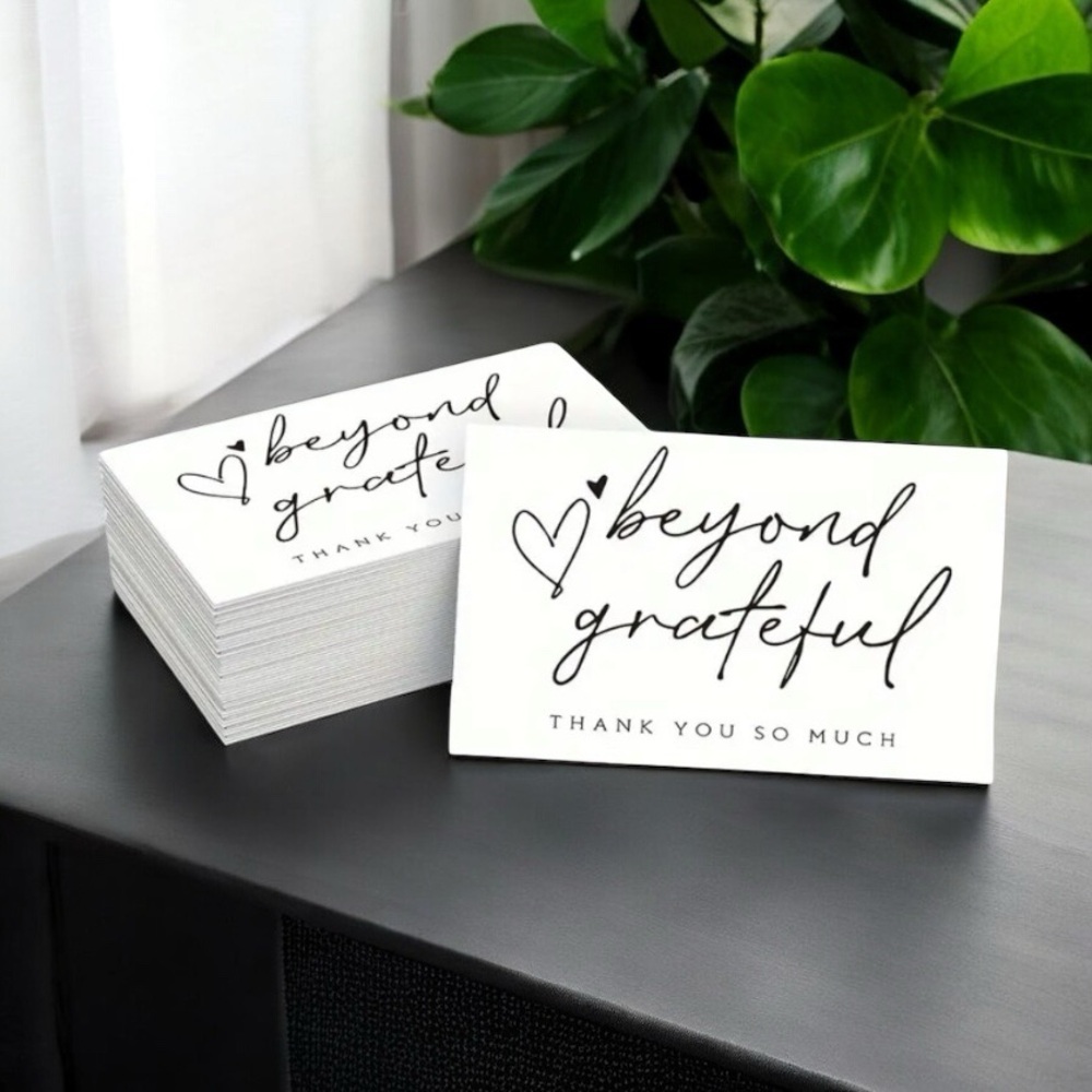 100 Thank You “Beyond Grateful” Business Cards